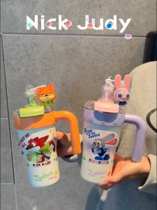 Ly/Bình giữ nhiệt cô thỏ Judy Hopps thép không gỉ dung tích 550ml hộp đi kèm thích hợp làm quà tặng giữ nóng lạnh 6-12 tiếng