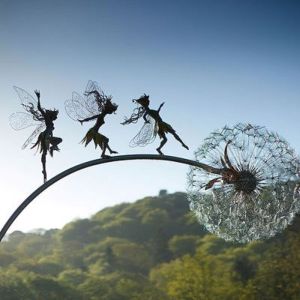 Garden Fairy Rustic Metal Artwork