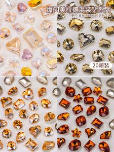 New 2024 Nail Art Diamond Flashing Mix Decoration Small Accessories Nail Jewelry Mermaid Sparkling Nail Decorations for All Skin Types