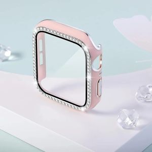 Bling Case for Apple Watch 41mm 45mm 42mm 38mm 44mm 40mm Women iWatch Diamond Case with Screen Protector for Apple Watch Series 9 8 7 6 5 4 3 2 1 Series SE SE2