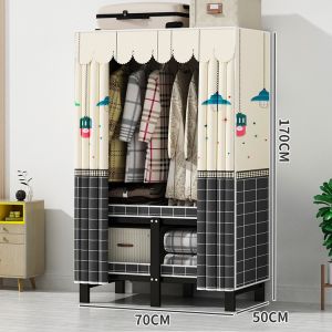 No-assembly Easy Foldable Steel Frame Wardrobe