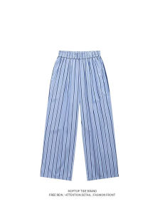 Quần Ống Rộng Kẻ Sọc Dọc Dáng Rộng Đa Năng Mùa Hè Phong Cách Hàn Quốc Quần Dài Nam Quần Dài Thể Thao Mùa Thu 2024