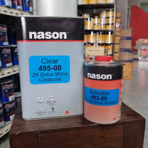 แลคเกอร์ 2K NASON 4:1 495-00 Extra Shine Clearcoat เงาฉ่ำลึก คงทน พ่นง่าย แห้งตัวดี