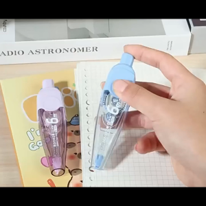เทปลบคำผิด หมุนได้ ทรงปากกา สีน่ารัก ประเภทแบบกด เปลี่ยนแกนได้