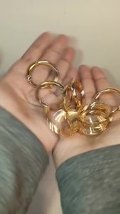 5-10 Chiếc Lò Xo Kim Loại Chữ O Kẹp 1.3 Inch Vòng Carabiner Cho DIY Móc Khóa Túi Ví Chó Dây Xích Móc Khóa Snap Móc Nhẫn