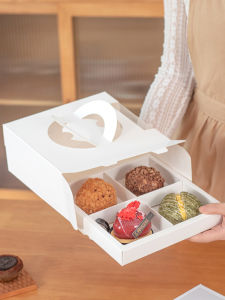 Ins Style Handheld Four-compartment Cake Box