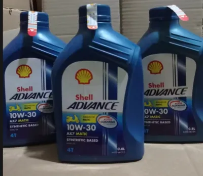PAKET HEMAT ISI 3 PCS OLI SHELL ADVENCE MATIC AX7 4T 10-30 . OLi SHELL ADVENCE AX7 800ml