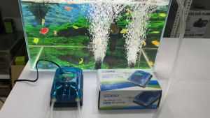 Máy sủi oxy 2 vòi máy sục oxy bể cá Sobo SB-348a (máy sủi khí oxy khỏe bền tặng kèm 2 bộ dây quả sủi)