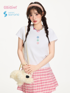 Gbiaior | Printed Cool Feeling Americana Fitted Short Sleeve T-shirt