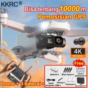 【Pemula belajar dalam satu detik】KKRC Drone E88pro Kamera Ganda 4K HD Tambahkan 3 baterai Penghindaran rintangan otomatis sudut lebar 360°(Drone kamera Drone jarak jauh Drone remote murah Drone gps Drone remote control jarak jauh)
