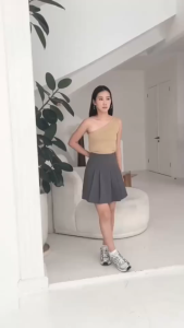 (COD) OH Fashion Cutler Tank top Wanita One Shoulder #0134