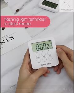 3IN1 INS Style Magnetic Large Display Screen Alarm Timer Clock Kitchen Baking Students Learn Timer Manager Alarm Counting Down Reminder Electronic Clock Stopwatch Hourglass Penyepit Pemasa Dapur Memasak Pelajar Belajar Pengurus Masa闹钟时秒钟倒数计时器多功能倒含磁铁可挂學生厨房