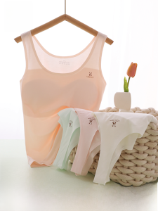 MiiOW | Áo ngực không dây liền mạch thoáng khí cho bé gái MiiOW Catwoman mùa hè 2025 không có dây đeo vai cố định kiểu dáng U