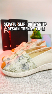 Ruimo Slip-On Motif Floral Trendy Slip-On Casual Wanita YD-2