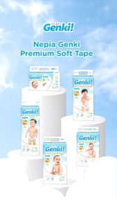 Nepia Genki Newborn Isi 44 Premium Soft Tape NB44 Popok Perekat Bayi Baru Lahir Sekali Pakai