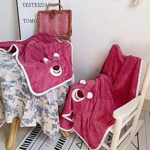 Danle เป็นสตรอเบอร์รี่หมีผ่านรูปแบบผ้าขนหนูนาโนผ้าขนหนูขนาดใหญ่ ชุดผ้าขนหนู ผ้าขนหนูแห้งเร็วดูดซับ ผ้านุ่มผ้าขนหนู ผ้าเช็ดตัวและผ้าเช็ดตัวผ้าขนหนู อุปกรณ์อาบน้ํา ชุดผ้าขนหนูอาบน้ํา ผ้าขนหนู ผ้าของใช้