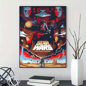 Star Wars | S-Star Wars Movie Poster for Modern Decor in Home Offices Bedrooms Living Rooms Kitchens Bathrooms.