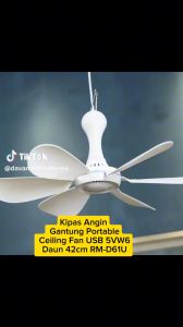 Kipas Angin Gantung Portable ZOE RM-D61U: Solusi Sejuk Tanpa Boros Listrik