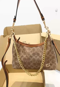 túi COACH kẹp nách + đeo chéo dáng thuyền size 32x28x19cm logo C góc phải đủ màu CÓ HỘP