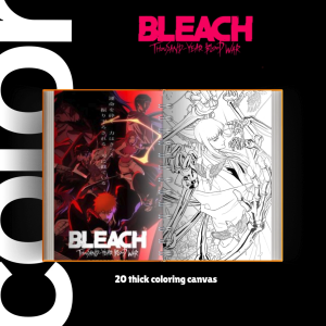 **BLEACH: Thousand-Year Blood War Coloring Book | Anime Coloring Book for Fans | Ichigo Kurosaki & Soul Reaper Manga Art | Premium Gift**