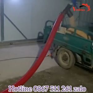 Máy hút nông sản lên thùng xe máy hút thóc lúa vào bao