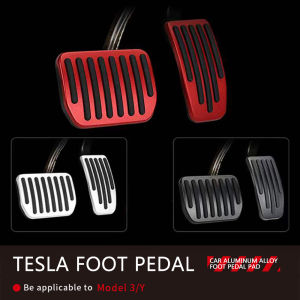 Aluminum Alloy Foot Pedal For Tesla Model 3 Y 2021-2023 Car Accelerator Gas Fuel Brake Rest Pads Cover Accessories Styling