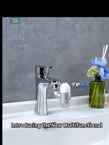 Kepala Keran Angsa Wastafel Universal 4 Mode Semprotan Air Terjun Fleksibel Rotasi 360 Derajat