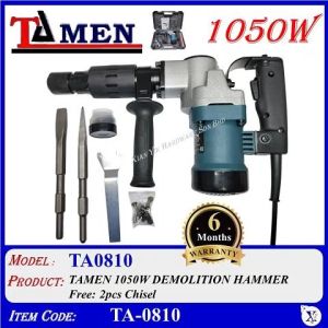 TA-0810 (TA0810) TAMEN 1050 WATT HEX HEAVY DUTY DEMOLITION HAMMER