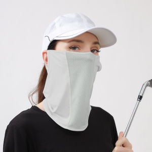 Ice Silk UV Face Scarf for Women Men Sun Protection Neck Cover Breathable Sports Mask for Golf Cycling Outdoor sun screen