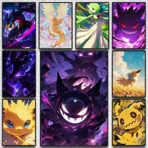 Bandai | Pokemon Peripherals Psyduck Slowpoke Magikarp Anime Canvas Painting Prints