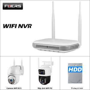 Fuers H.265 8CH Bộ Hệ Thống Camera An Ninh Không Dây NVR Bộ Camera Giám Sát IP WIFI Ngoài Trời CCTV Với Chức Năng Ghi Hình Khuôn Mặt Và Video Âm Thanh
