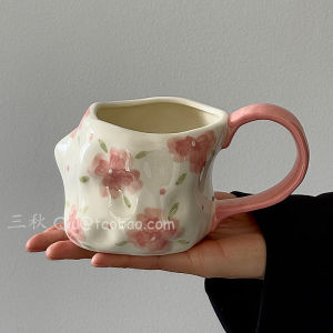 Cốc Cà Phê Hoa Hồng Sanq Cổ Điển Dung Tích Lớn Sứ Thủ Công Quà Tặng Độc Đáo Cốc Nước