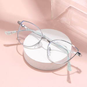 JN IMPRESSION Cat-eye Frame Anti-blue Light Reading Glasses Cross-border Fashion Young Ladies Middle-aged and Elderly Metal Frame Reading Glasses 0 Degrees - Plus4.0