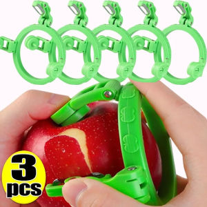 Dizoey 3Pcs Fruit Spiralizer Peeler Vegetable Handheld Rotating Peeler Stainless Steel Sharp Peeling Tool for Apple Pear Skin Removal Gadget
