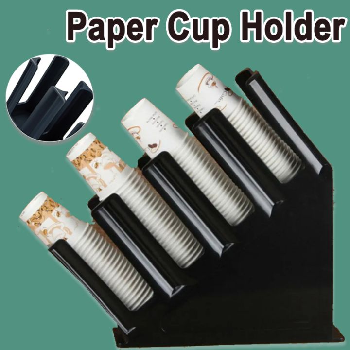 4 Slot Plastic Paper Milktea Coffee Cup Holder Bar Storage Rack Coffee ...