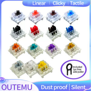 Outemu Switch Dustproof Linear Tactile Clicky Silent Switches for Keyboard for MX Mechanical Keyboards Gaming Switch DIY 3Pin