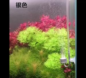 Aquarium CO2 Diffuser Solenoid Regulator CO2 System Atomizer Fish Tank Bubble Atomizer Reactor for Plant with Suction Cup Silver