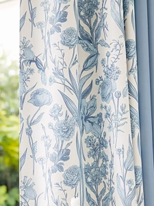 KORMES 2026 Blue Haze Blackout Curtains - Luxury Thick Blend Drapes for Living Room & Bedroom Color Block Design with Thermal Insulated & Noise Reducing Light Blocking & Privacy Protection for Home