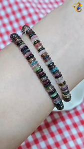 Collection Grade Faceted Colorful Duo Bao Abacus Rondelle Bracelet