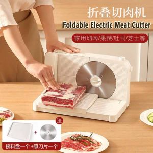 Foldable Multifunctional Electric lamb slicer small frozen meat and fat beef slicer Roll Meat Slicer Kitchen household commercial