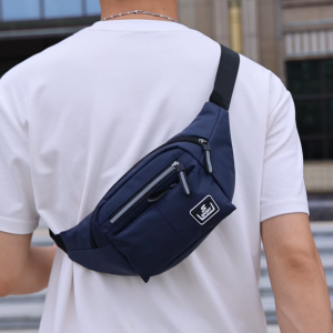 MENSPE Sports Waist Bag Mens Chest Bag Waterproof Fitness Bag Large Capacity Casual Bag Phone Bag Outdoor Fitness Bag Travel Bag Business Bag