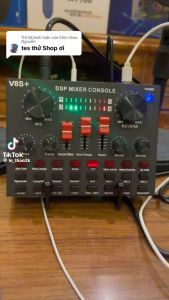 Bộ thu âm live stream Soundcard V8s+ và mic BM900+ giá đỡ điện thoại + giá mic+ tai nghe