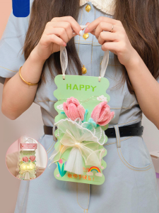 Handmade Teachers Day Gift Flower Bouquet Card Materials Kit for Students to Make Cute  Style Single Page Cards