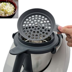 เครื่องจ่ายแป้งพร้อมที่จับสำหรับเทอร์โมมิกซ์ TM6 TM5 - ชุดอุปกรณ์เสริมเครื่องทำ SPAETZLE พร้อมฝาหม้อรูใหญ่ ช่องต่อเครื่องผสมในครัว