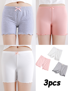 3 Pcs/Pack Summer Girls Shorts Kids Safety Pants Adorable Underwear Clothes Childrens Cute Bow Short Underpants for Young Girls