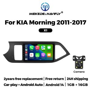 2 Din Android 14 Car Radio Stereo for KIA PICANTO Morning 2011-2016 Carplay Navigation GPS IPS Head Unit Multimidia Video Player