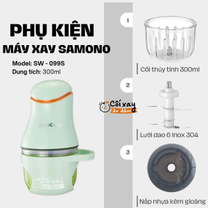Phụ Kiện thay thế Máy xay SAMONO model: SW-099S dung tích 300ml bản dao 6 lưỡi