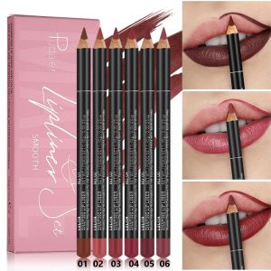 Pudaier 6 Chiếc Matte Lip Liner Set Chống Thấm Nước Lâu Trôi Dễ Dàng Thoa Màu Sắc Bền Bỉ Bổ Dưỡng Cho Mọi Loại Da