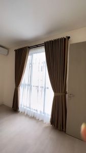 Gorden Custom 10 Gelombang Gelembung Bahan Blackout Polos Premium Import Model Smokring FREE TALI DAN HOOK Tirai Jendela Pintu Kamar Minimalis Panjang dan Pendek Korden Hordeng Horden Gordyn Curtain Terlaris Tirai Gulung Dekorasi Rumah Mewah Coklat Krem