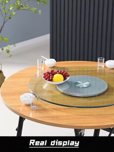 Kitchen Glass Turntable Tempered Glass Lazy Susan Home Dining Table Rotating 餐桌玻璃转盘懒人